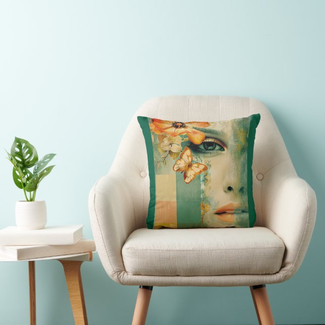 Coussin Pop D'Oreiller Abstrait Orange (Chaise)