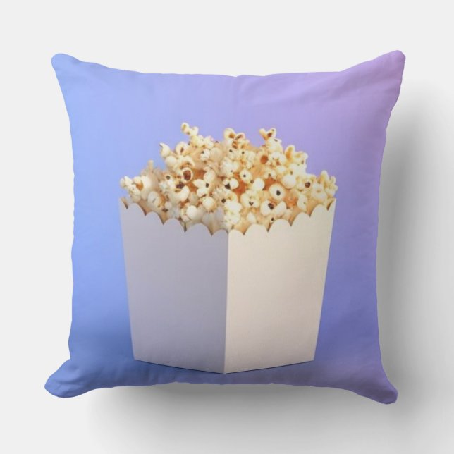 Coussin Popcorn dans un bain blanc (Recto)