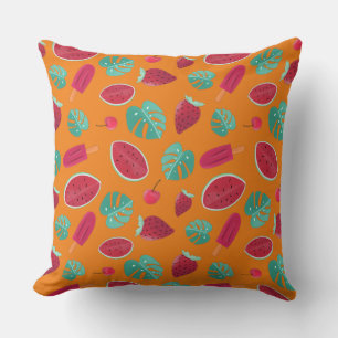 Coussin Popsicle, cerise, fraise et pastèque