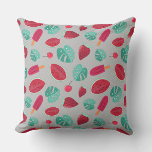Coussin Popsicle, cerise, fraise et pastèque