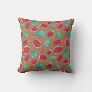 Coussin Popsicle, cerise, fraise et pastèque
