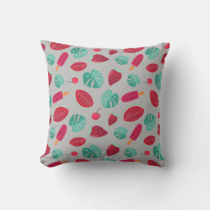 Coussin Popsicle, cerise, fraise et pastèque