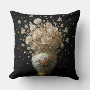 Coussin Porcelaine peinte à la main