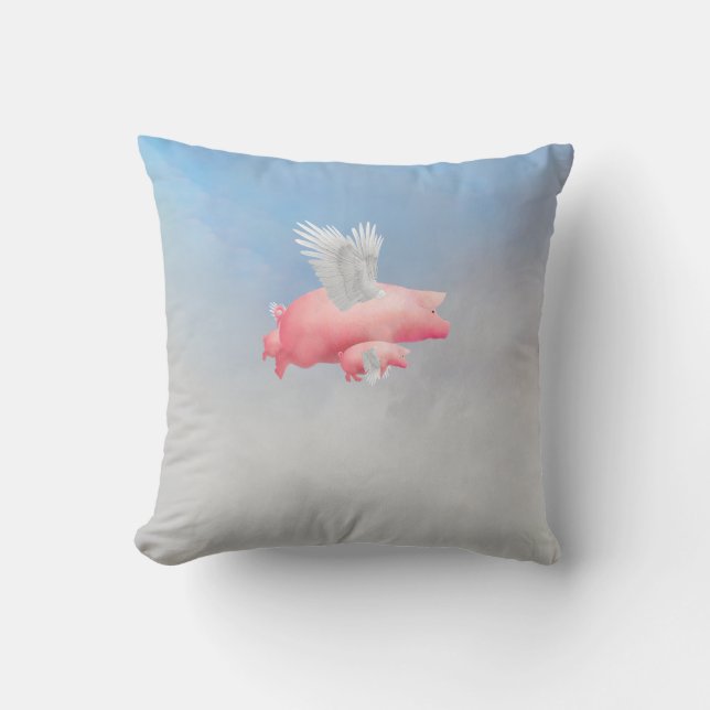 Coussin Porcelets volants (Recto)