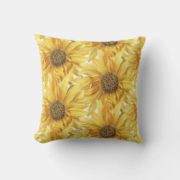 Coussin Porche ou patio Tournesol jaune