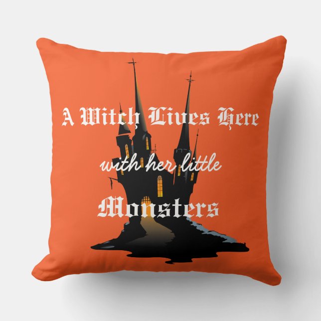 Coussin Poreiller à lancer d'Halloween (Recto)