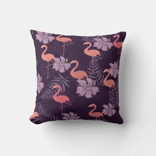 Coussin Poreiller à lancer Flamingo (Recto)