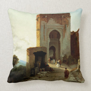 Coussin Porte de Justice, Alhambra, Grenade (huile sur la