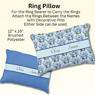 Coussin Porteur De Bague Avec Noms De Mariée Et De