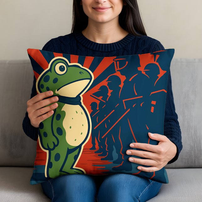 Coussin Portland Frog Protest (Créateur téléchargé)