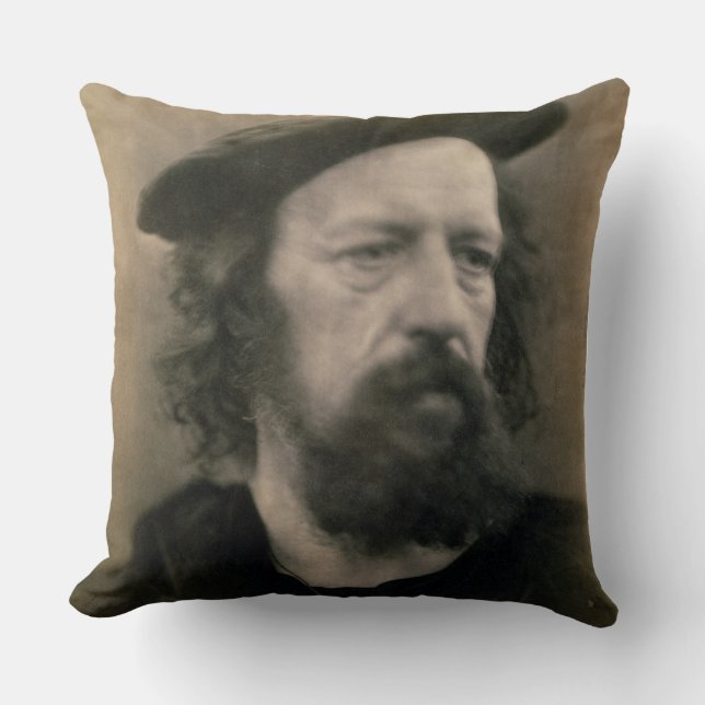 Coussin Portrait d'Alfred, seigneur Tennyson (1809-92) (Recto)