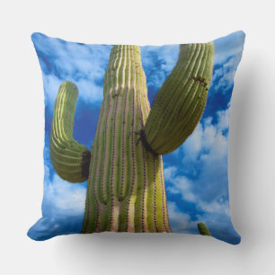 Coussin Portrait de cactus saguaro, Arizona
