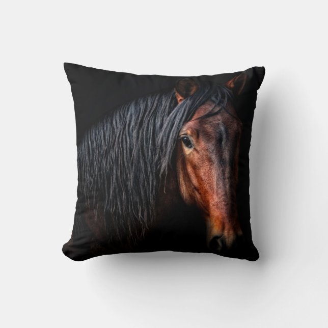 Coussin Portrait de cheval VII (Recto)