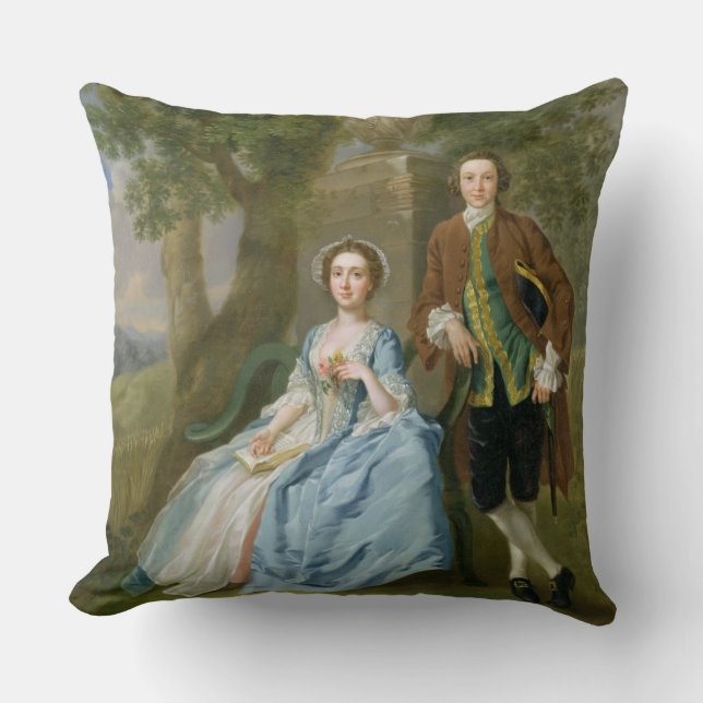 Coussin Portrait de George et de Margaret Rogers, (Recto)