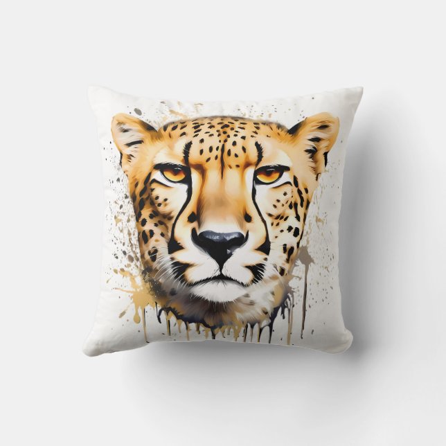 Coussin portrait de guépard (Verso)