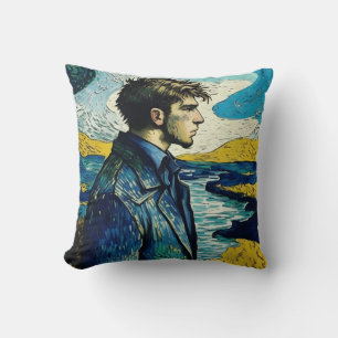 Coussin Portrait De Jeune Homme Avec Peinture De Lever Du 