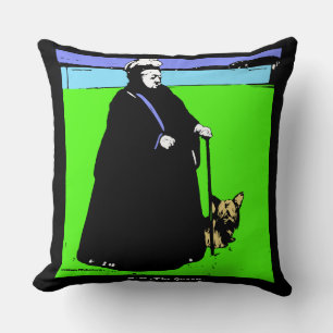 Coussin Portrait de la reine Victoria et Yorkie Dog