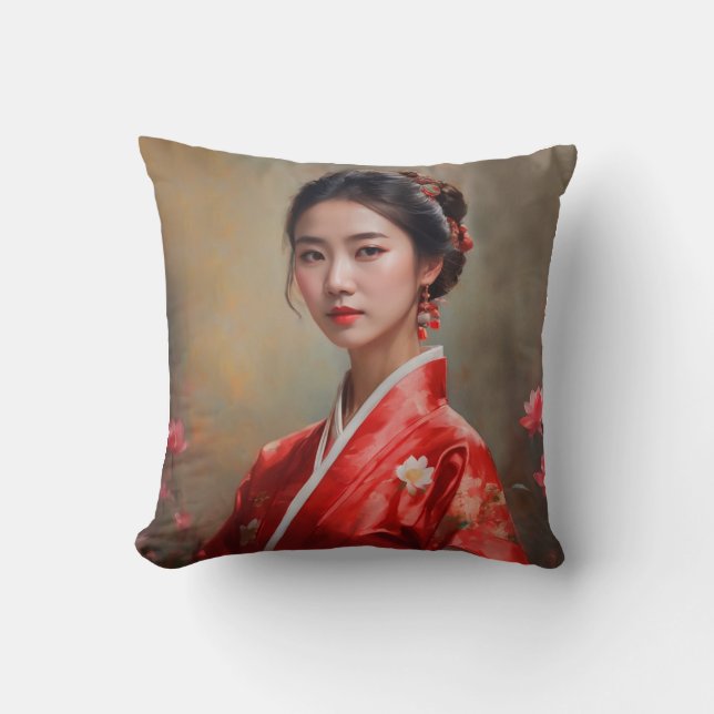Coussin Portrait de princesse chinoise (Recto)