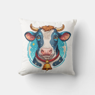 Coussin Portrait de tête de vache