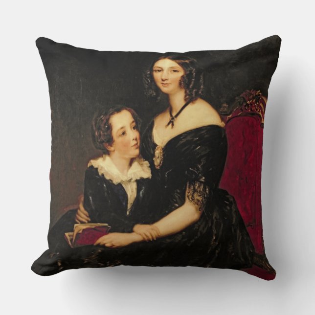 Coussin Portrait d'Eliza Boardman et de son fils Robert, 1 (Recto)