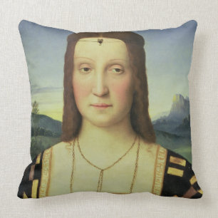 Coussin Portrait d'Elizabeth Gonzaga, c.1504 (huile sur le
