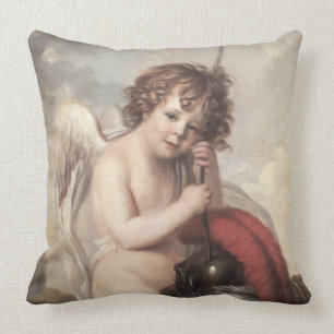Coussin Portrait d'Oswald principal Fawcett comme cupidon
