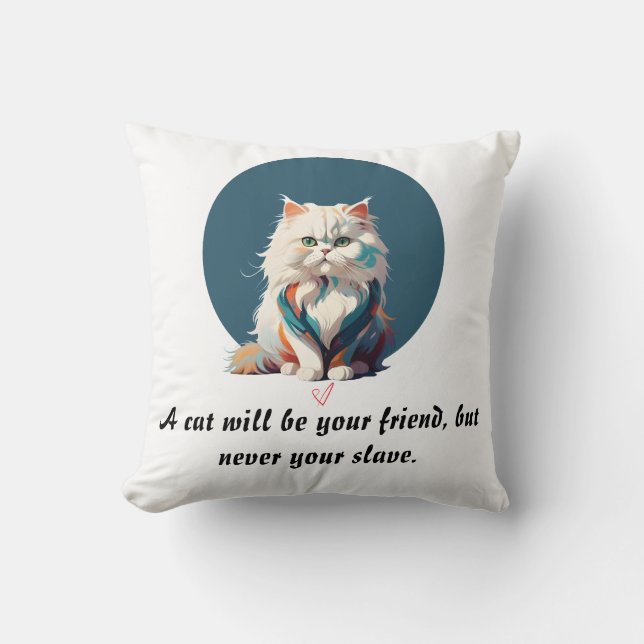 Coussin Portrait du chat persan Lancer l'oreiller (Recto)