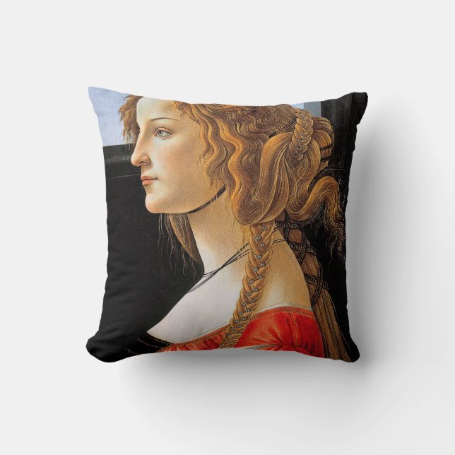 Coussin Portrait d'une dame, Sandro Botticelli (Recto)