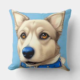 Coussin Portrait en gros plan d'un chien portant un collie