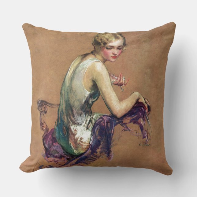 Coussin Portrait en pastel (Recto)