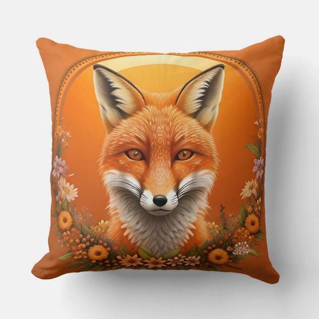 Coussin Portrait majestueux du renard (Recto)
