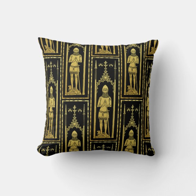 Coussin Portrait médiéval anglais 1355 John, Lord Cobham (Recto)