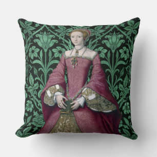 Coussin Portrait Princesse Elizabeth Tudor, Reine