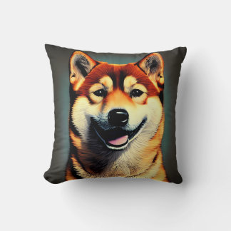 Coussin Portrait Shiba Personnalisé Photo Jeu d'oreiller