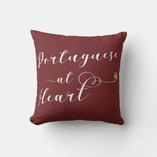 Coussin Portugais Au Coeur Throw Cushion, Portugal