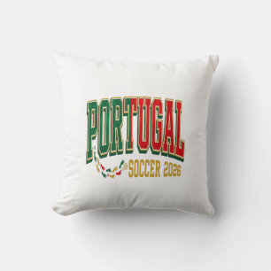 Coussin Portugal Football 2026 Football Gras Pays Typograp