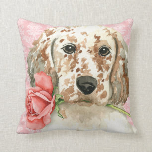 Coussin Poseur anglais de rose de Valentine