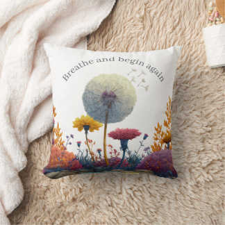 Coussin Positive Affirmation Breathe Throw Pillow Friend