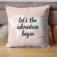 Positive rose Commençons l'aventure Carte du Monde