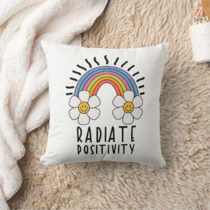 Coussin Positivité du rayonnement   Arc-en-ciel coloré et 