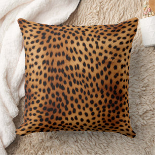 Coussin Poster de animal Cheetah Brown et noir