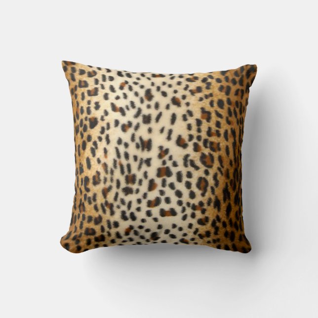 Coussin Poster de animal de Faux de léopard de guépard (Recto)