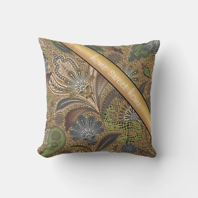 Coussin Poster de animal Paisley Motif (Recto)