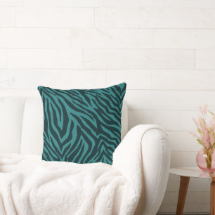 Coussin Poster de animal turquoise Green Zebra