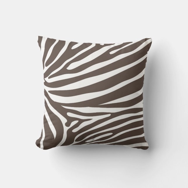 Coussin poster de animal - Zebra Brown (Recto)