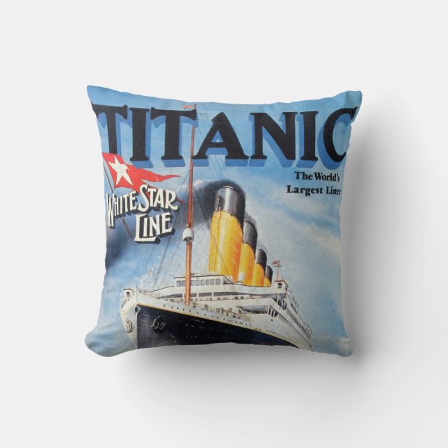 Coussin Poster de la ligne Titanic White Star (Recto)