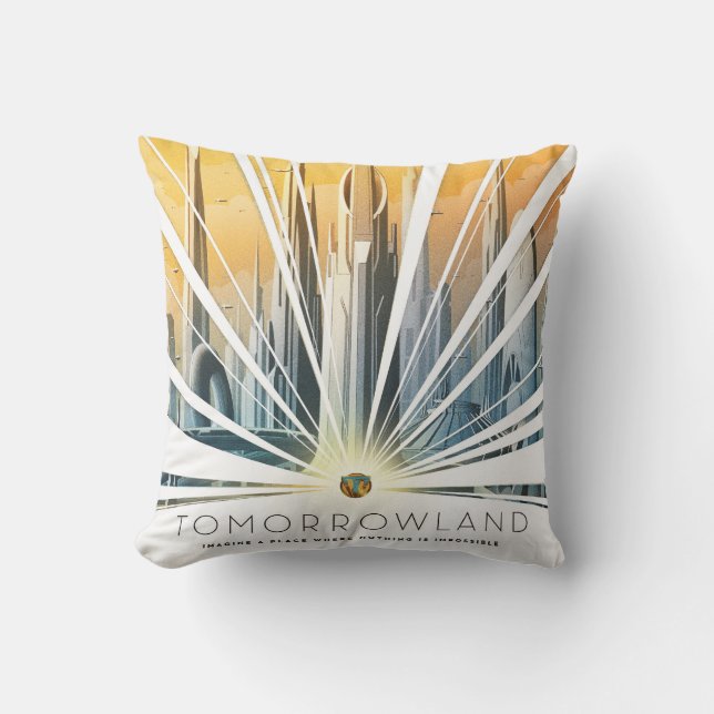 Coussin Poster de la ville de Tomorrowland (Recto)