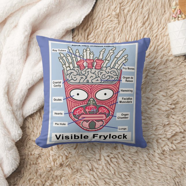Coussin Poster de l'Aqua Ado Hunger Force Visible Frylock (Couverture)
