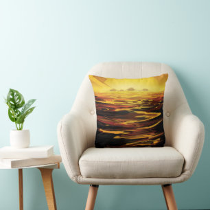 Coussin Poster de l'espace rétro - La plus grande lune de 