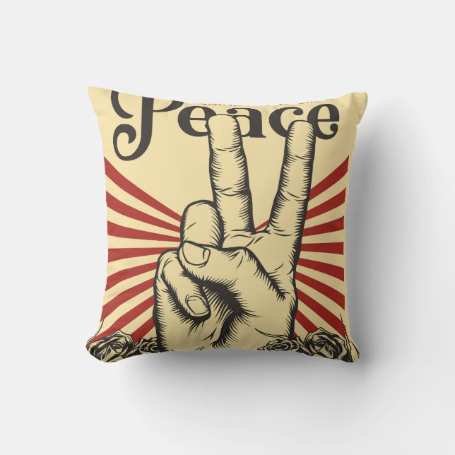 Coussin Poster de paix (Recto)